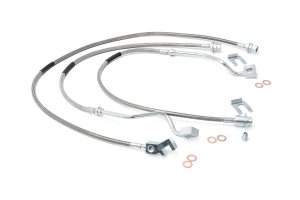Ford F-250 Super Duty Brake Lines - Front + Rear - Rough Country - Stainless, 4-6 Inch Lift - '99-'04 Ford F-250 Super Duty Brake Lines - Front + Rear - Rough Country - Stainless, 4-6 Inch Lift - '99-'04